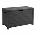 Garten-Aufbewahrungstruhe in Anthrazit-Holzoptik, 120 × 61 × 63 cm