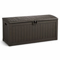 Dunkelbraune Aufbewahrungsbox für den Außenbereich mit Klappdeckel, 120 × 55 × 60 cm